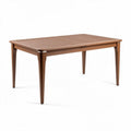 Wooden outdoor dining table 150 x 90 x 75cm with slatted top design
