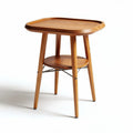 Natural wood side table for living room or bedroom 60 x 60 x 75cm